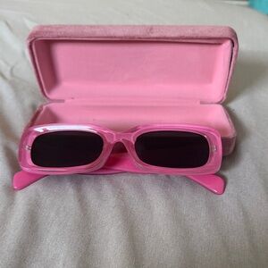 Pink Sunglasses with Case